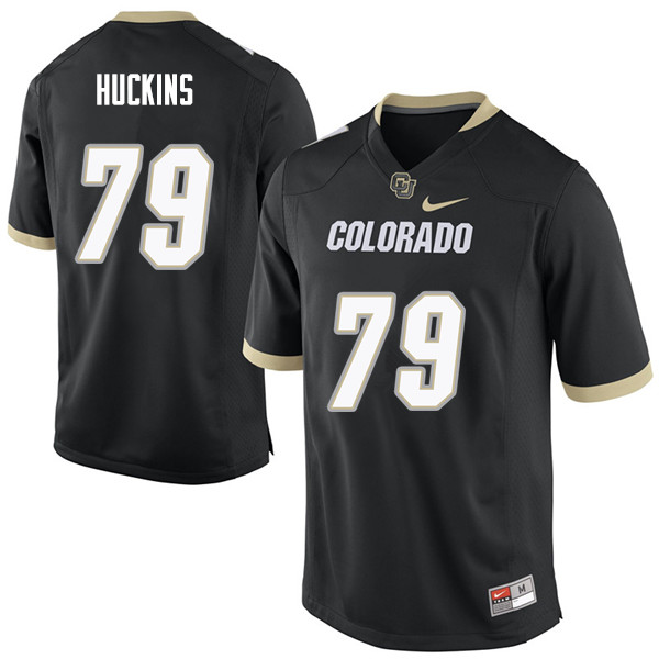 Men #79 Jonathan Huckins Colorado Buffaloes College Football Jerseys Sale-Black
